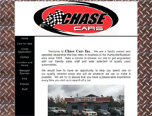 Tablet Screenshot of chasecarsinc.com